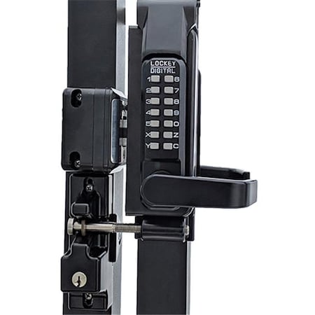 Lockey Usa Lockey USA GL2-DC JB-MG Jet Black & Marine Grade Double Combinaton Surface Mount Gate Lock GL2-DC JB/MG